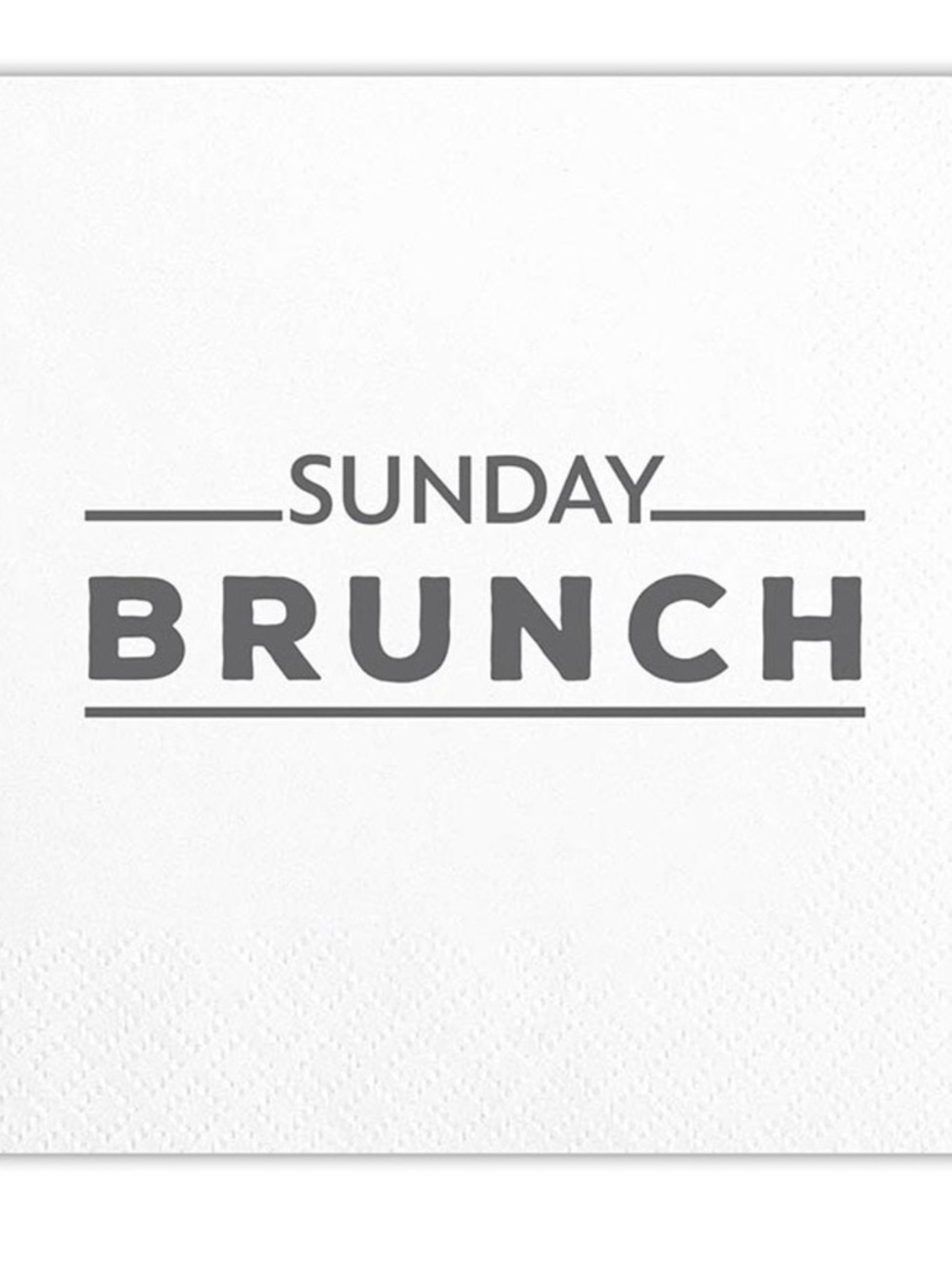 Sunday Brunch Gray & White Disposable Table Napkins - Modern Event Napkins
